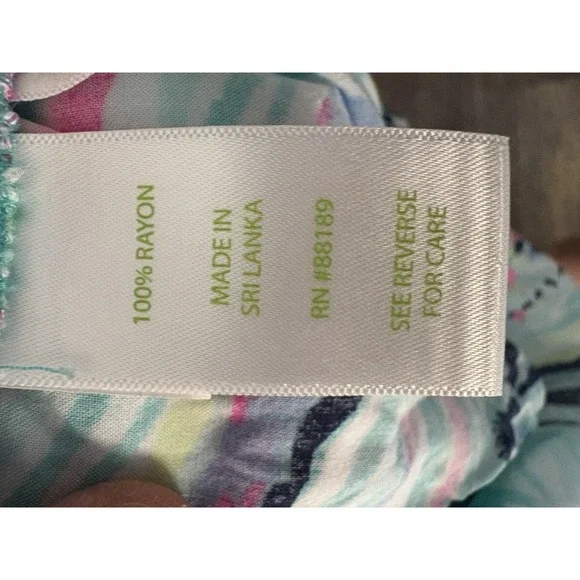 Lilly Pulitzer Shorts Womens Size Small Blue Pink Katie High‎ Tide Flowy Elastic - Picture 5 of 6